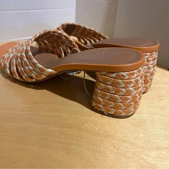 Universal Thread RACHEL Size 8 Mule Slide Heels Sandals Pink Orange NWT - Picture 6 of 13